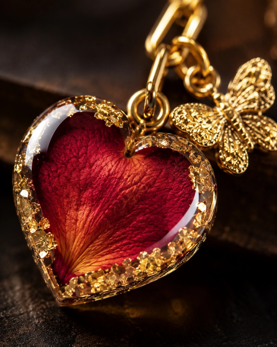 Rose Heart Charm Bracelet view 4