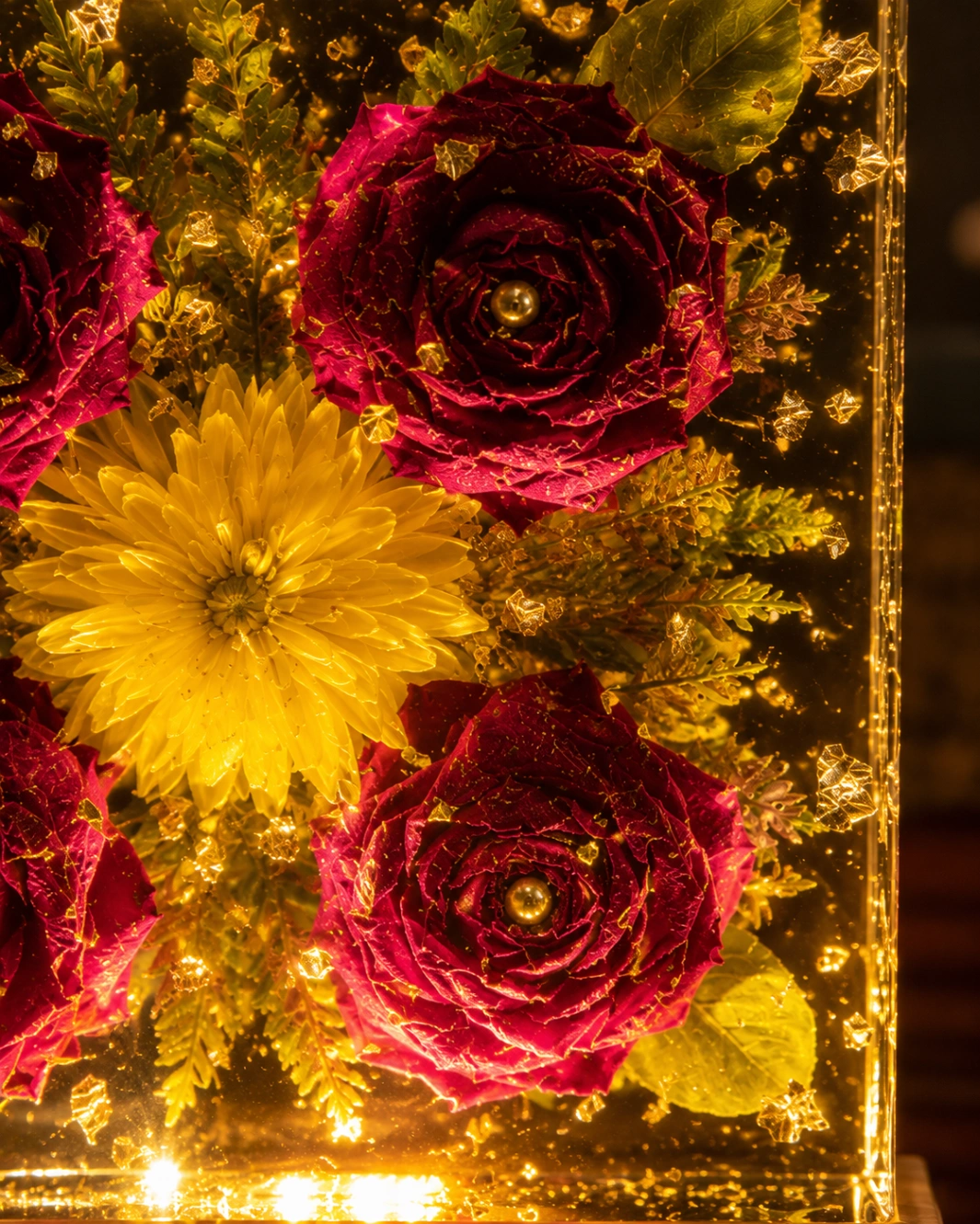 Preserved Flower LED Resin Keepsake Lamp view 4